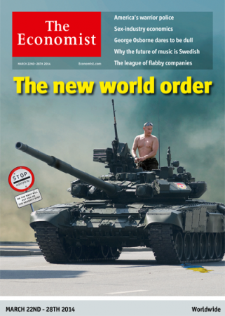 Новую обложку "The Economist" украшает Путин на танке