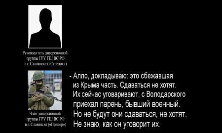 Инструктаж членов российской диверсионной группы по блокированию военных Украины в Славянске Инструктаж членов российской диверсионной группы по блокированию военных Украины в Славянске