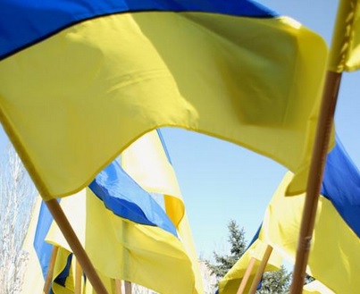 В освобожденном от террористов райцентре Донецкой обл. прошел митинг в поддержку единства Украины