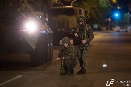 Этой ночь в Киеве прошли военные учения. Фото