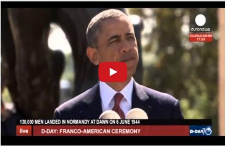 Речь Барака Обамы в Нормандии. Видео