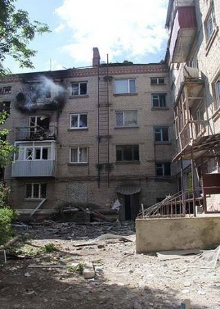 Фотофакт: разрушенный боевиками Славянск