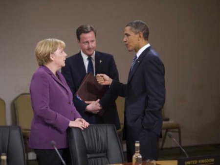 Б.Обама, А.Меркель и Д.Кэмерон обсудили санкции против РФ