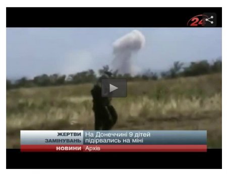 Девять детей подорвались на мине под Донецком (Видео)
