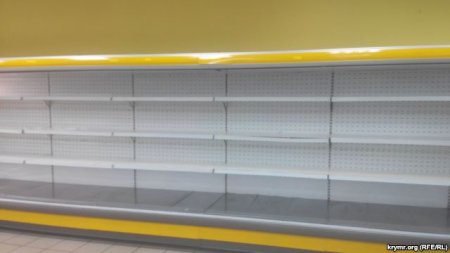 Крымские супермаркеты снова опустели 