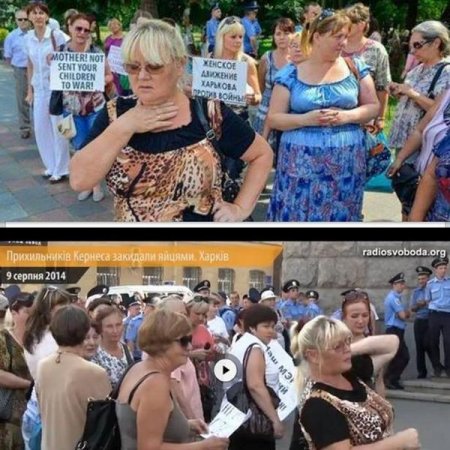 "Солдатская мать", которая была во вторник под ВР на митинге Шиловой вчера засветилась за Кернеса в Харькове. 