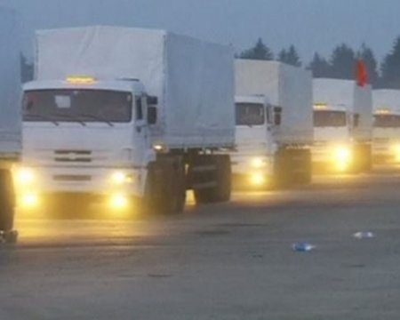 Гуманитарный конвой Путина выехал из Воронежа к Белгороду