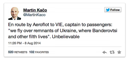 Капитан самолета «Аэрофлота» назвал украинцев «бандеровцами» и «грязью»