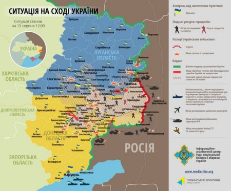 Силы АТО завершают окружение Луганска (карта)