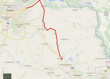 Возможный маршрут конвоя Путина в Луганск: карта