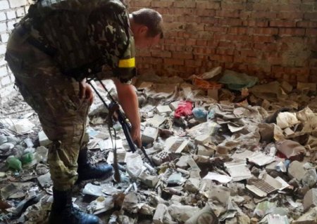 В Славянске бойцы батальона "Киев-1" обнаружили штаб боевиков (фото)