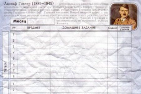 «Подпись учителя»: в России начали штамповать школьные дневники с портретами Гитлера (ФОТО)