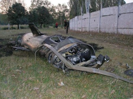 Фотофакт: В Харцызске упала ракета «Точка У»