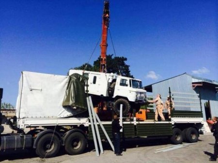 Вместе с «гумконвоем» Путина в Луганск прибыла новенькая КШМ Р-142.Фото