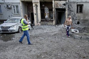 В Киевском районе Донецка были слышны несколько мощных залпов и взрывы, - мэрия
