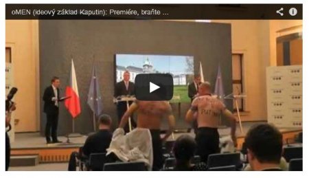 Femen по-мужски: чехи разделись в поддержку Украины