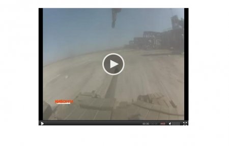 Эксклюзивное видео танкового боя с Донецкого аэропорта