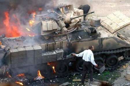 Украинские танкисты против российских наемников. Видео