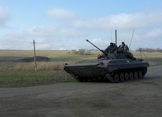 Колонна украинских танков. Видео