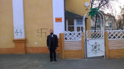 На здании синагоги в Гомеле нарисовали свастику