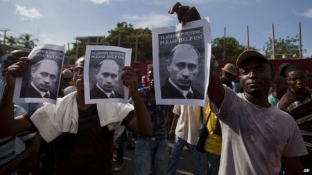 Протестующие на Гаити просят помощи у Путина