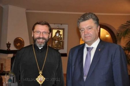 Порошенко поздравил главу УГКЦ с 25-летием выхода церкви из подполья