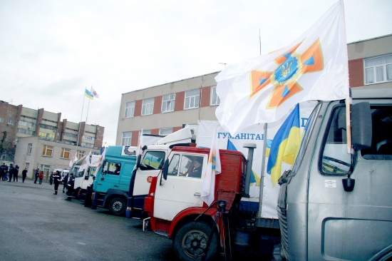 Машины с украинской гумпомощью выехали из Краматорска в населенные пункты Донецкой области