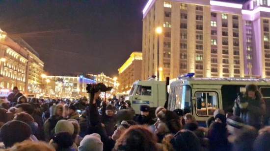 В ОВД Москвы остаются около 70 задержанных в ходе акции в поддержку Навального