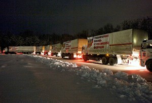 Фотофакт: пустые грузовики 11-го «путинского гумконвоя» уже подъезжают к Украине