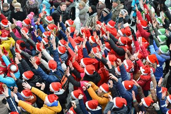 600 гомельчан создали гигантскую елку