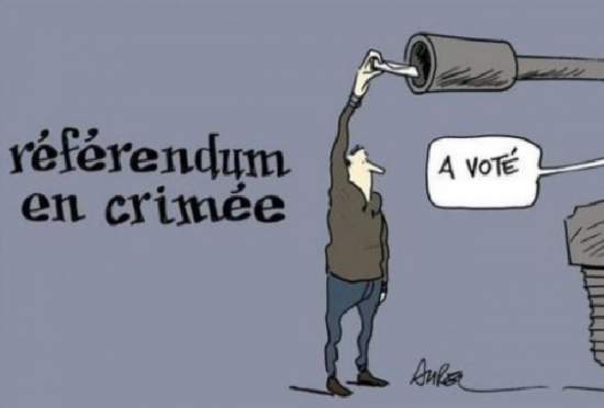 Карикатуристы Charlie Hebdo высмеивали "референдум" в Крыму