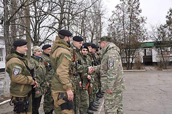 В Николаев вернулись бойцы спецназа «Святой Николай», охранявшие правопорядок в зоне АТО