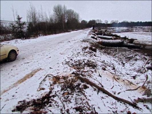 Под Столбцами разрушают уникальную мощеную дорогу