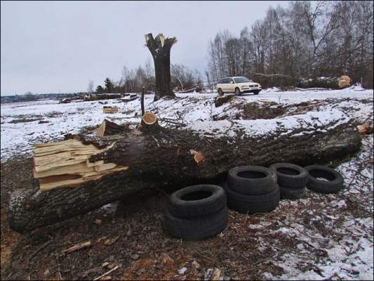 Под Столбцами разрушают уникальную мощеную дорогу