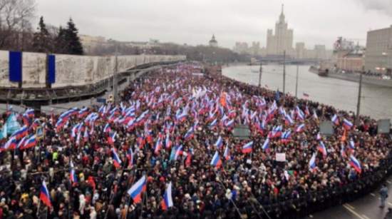 В Москве завершилось шествие памяти Бориса Немцова