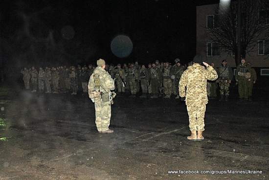 В Николаев по ротации из зоны АТО вернулись морские пехотинцы