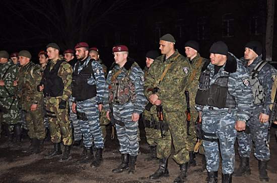В Николаев из зоны АТО вернулись бойцы специальной роты милиции