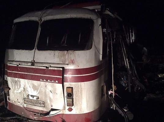 Автобус под Горловкой был обстрелян из миномета боевиками ДНР, - облМВД