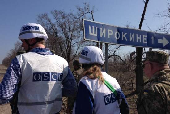 Со второй половины дня 27 марта усугубляется эскалация обстановки в Широкино, - ОБСЕ