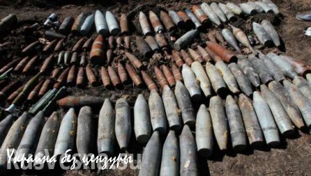 ДНР: в поселке Войково ополченцы нашли так много снарядов, что не смогли вывезти