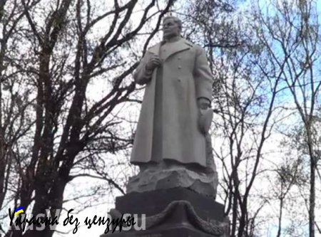 Киевляне вышли на защиту памятника генералу Ватутину (ВИДЕО)