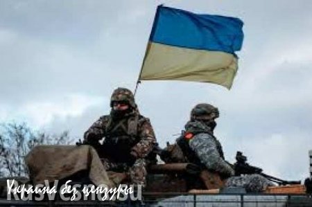 Украинская армия обстреливает позиции украинских националистов