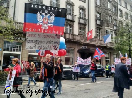В Швейцарии манифестанты протестовали против карательной операции Киева на Донбассе (ФОТО)