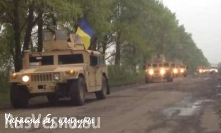 «Огромная колонна американских «Хаммеров» движется в сторону Луганска» (ВИДЕО)