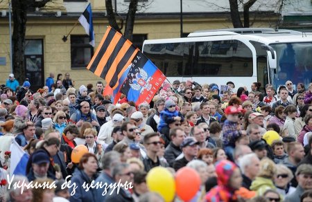 9 мая флаг ДНР наблюдали в Нарве и Таллинне