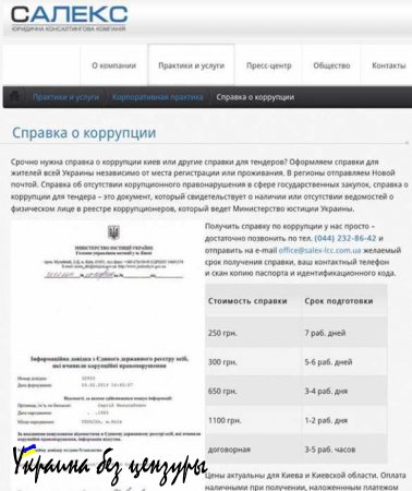 Замкнутый круг: на Украине в выдаче справок об отсутствии коррупции выявили коррупцию (ФОТО)