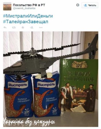 Российские дипломаты пошутили над эпопеей с «Мистралями» (ФОТО)