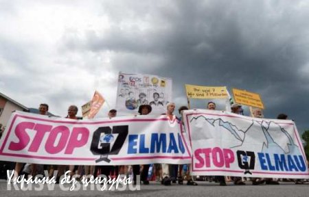 Демонстранты пытаются блокировать подъезды к замку Эльмау, где пройдет саммит G7