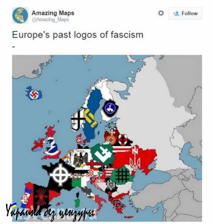 Ресурс Amazing maps составил «карту нацизма» в Европе (ФОТО)
