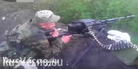 Ополченцы ДНР показали пулемет «Утес» в действии (ВИДЕО)